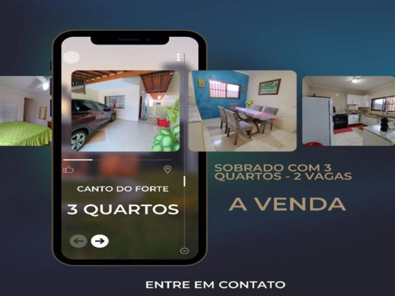 Casa com 3 Quartos à Venda, 121 m² em Canto Do Forte - Praia Grande