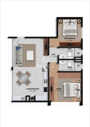 Imagem Apartamento com 2 Quartos à Venda, 68 m² em Itajubá - Barra Velha