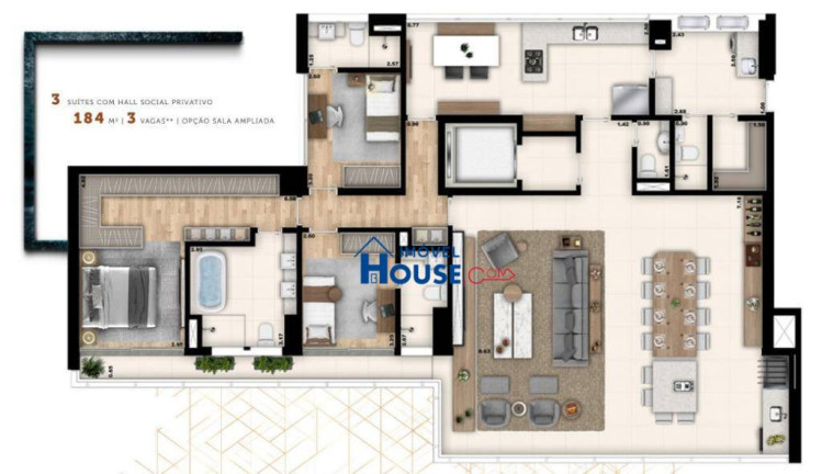 Imagem Apartamento com 3 Quartos à Venda, 184 m² em Vila Romana - São Paulo Imagem Apartamento com 3 Quartos à Venda, 184 m² em Vila Romana - São Paulo