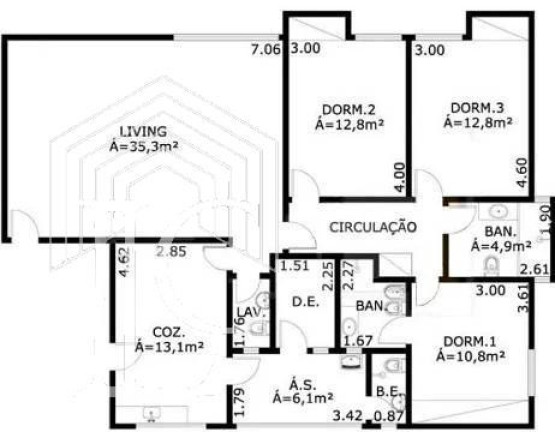 Imagem Apartamento com 3 Quartos à Venda, 107 m² em Brooklin - São Paulo