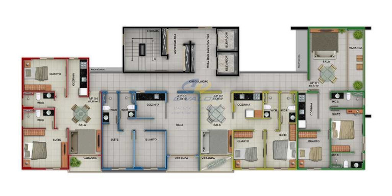 Imagem Apartamento com 2 Quartos à Venda, 60 m² em Tambaú - João Pessoa Imagem Apartamento com 2 Quartos à Venda, 60 m² em Tambaú - João Pessoa