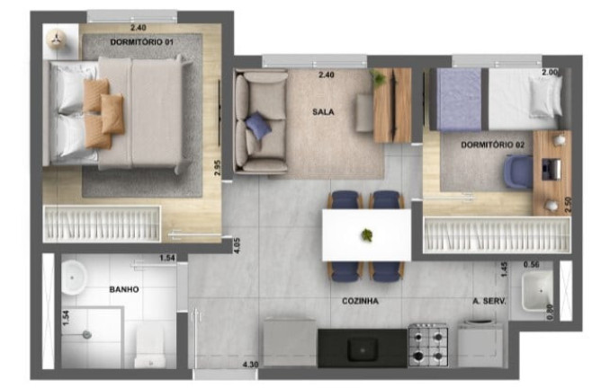 Imagem Imóvel com 2 Quartos à Venda, 32 m² em Butantã - São Paulo