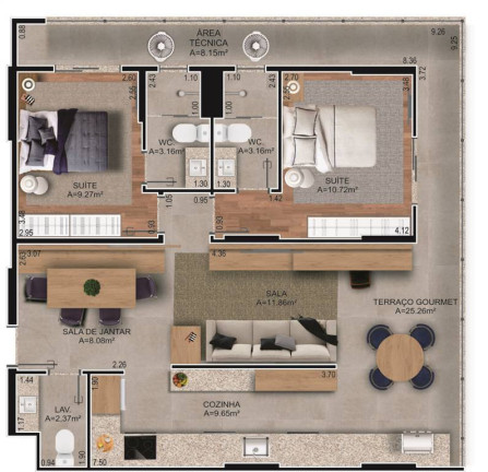 Apartamento com 2 Quartos à Venda, 89 m² em Forte - Praia Grande