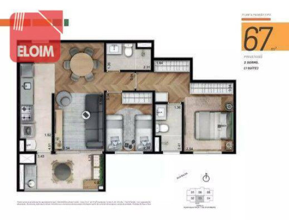 Imagem Apartamento com 2 Quartos à Venda, 67 m² em Freguesia Do ó - São Paulo