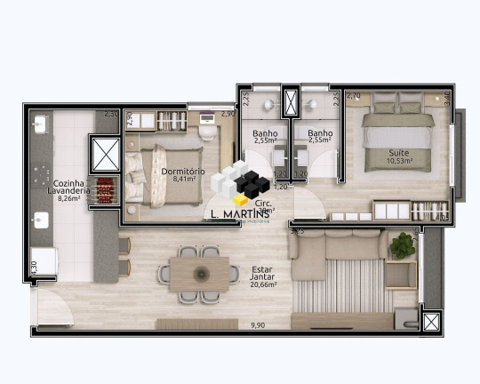 Imagem Apartamento com 2 Quartos à Venda, 75 m² em Planalto - Gramado Imagem Apartamento com 2 Quartos à Venda, 75 m² em Planalto - Gramado