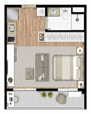 Imagem Imóvel com 1 Quarto à Venda, 26 m² em Liberdade - São Paulo