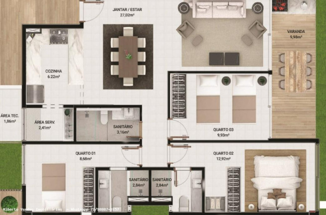 Imagem Apartamento com 3 Quartos à Venda, 96 m² em Itapuã - Salvador Imagem Apartamento com 3 Quartos à Venda, 96 m² em Itapuã - Salvador
