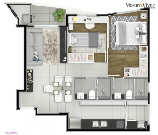 Imagem Apartamento com 2 Quartos à Venda, 59 m² em Alto Da Glória - Curitiba