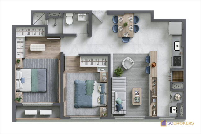 Imagem Apartamento com 2 Quartos à Venda, 61 m² em São João - Itajaí