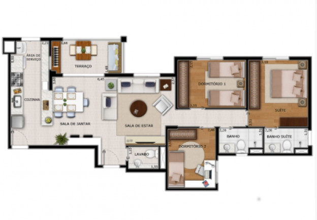 Imagem Apartamento com 2 Quartos à Venda, 71 m² em Morumbi - Paulínia