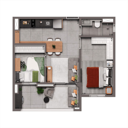 Imagem Apartamento com 2 Quartos à Venda, 49 m² em Brooklin Paulista - São Paulo