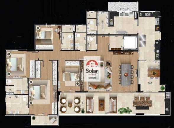 Imagem Apartamento com 4 Quartos à Venda, 211 m² em Jardim Das Nações - Taubaté Imagem Apartamento com 4 Quartos à Venda, 211 m² em Jardim Das Nações - Taubaté