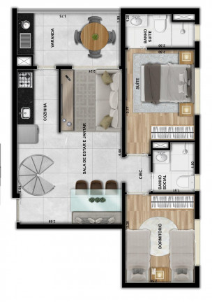 Imagem Apartamento com 2 Quartos à Venda, 63 m² em Quintaúna - Osasco