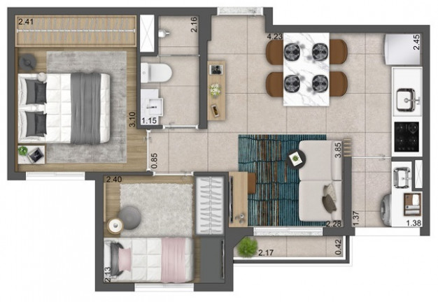 Imagem Apartamento com 2 Quartos à Venda, 38 m² em Imirim - São Paulo
