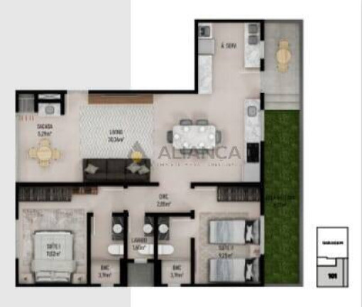 Imagem Apartamento com 2 Quartos à Venda,  em Meia Praia - Navegantes