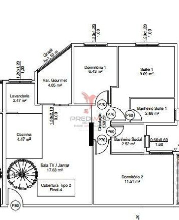 Imagem Cobertura com 4 Quartos à Venda, 140 m² em Agua Branca - Piracicaba