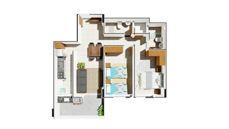 Imagem Apartamento com 2 Quartos à Venda, 69 m² em Caiçara - Praia Grande