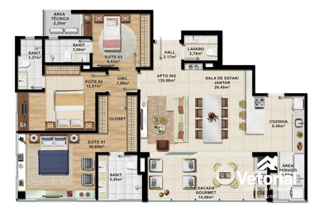 Imagem Apartamento com 3 Quartos à Venda, 101 m² em Renato Gonçalves - Barreiras
