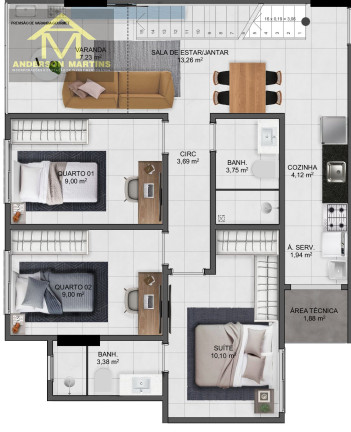 Imagem Apartamento com 2 Quartos à Venda, 59 m² em Praia De Itaparica - Vila Velha Imagem Apartamento com 2 Quartos à Venda, 59 m² em Praia De Itaparica - Vila Velha