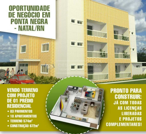 Terreno à Venda, 574 m² em Ponta Negra - Natal
