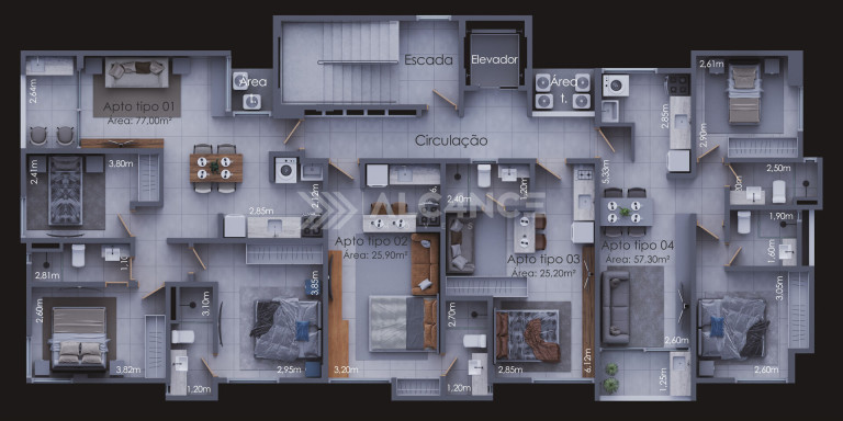 Imagem Apartamento com 2 Quartos à Venda, 57 m² em Ponta De Campina - Cabedelo