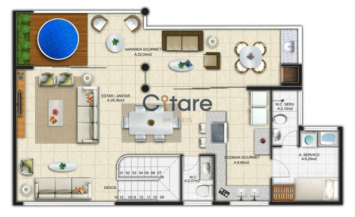Imagem Apartamento com 4 Quartos à Venda, em Tapera - Aquiraz Imagem Apartamento com 4 Quartos à Venda, em Tapera - Aquiraz