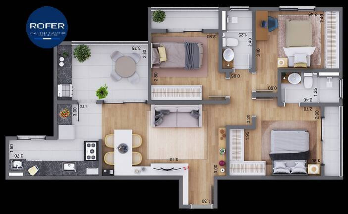 Imagem Apartamento com 2 Quartos à Venda, 72 m² em Castelo - Valinhos