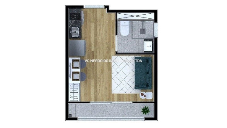 Imagem Apartamento com 1 Quarto à Venda, 19 m² em água Branca - São Paulo