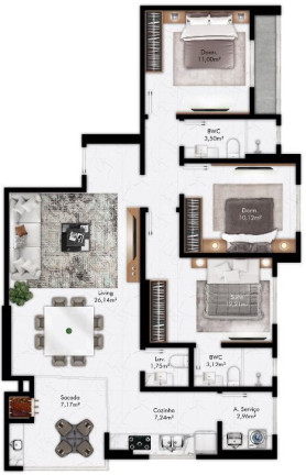 Imagem Apartamento com 3 Quartos à Venda, 103 m² em Meia Praia - Itapema Imagem Apartamento com 3 Quartos à Venda, 103 m² em Meia Praia - Itapema
