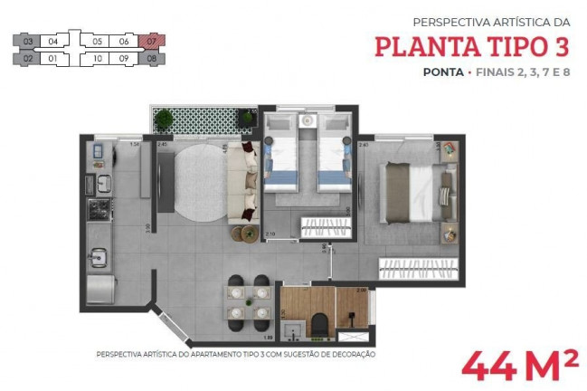 Imagem Imóvel com 2 Quartos à Venda, 43 m² em Parque Da Mooca - São Paulo