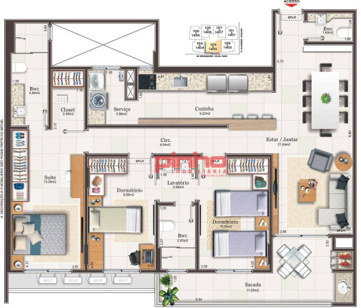 Imagem Apartamento com 3 Quartos à Venda, 110 m² em Campinas - São José