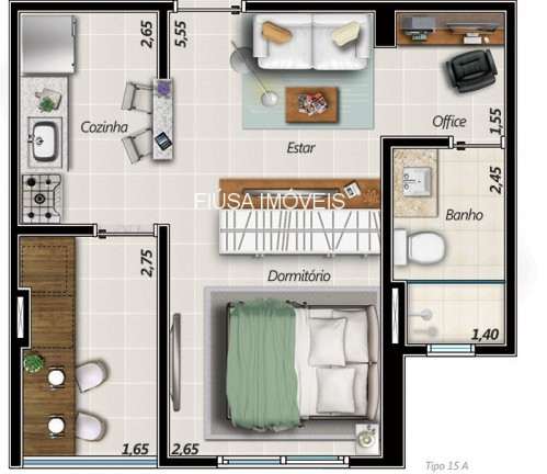 Imagem Apartamento com 1 Quarto à Venda, 57 m² em Residencial Flórida - Ribeirão Preto