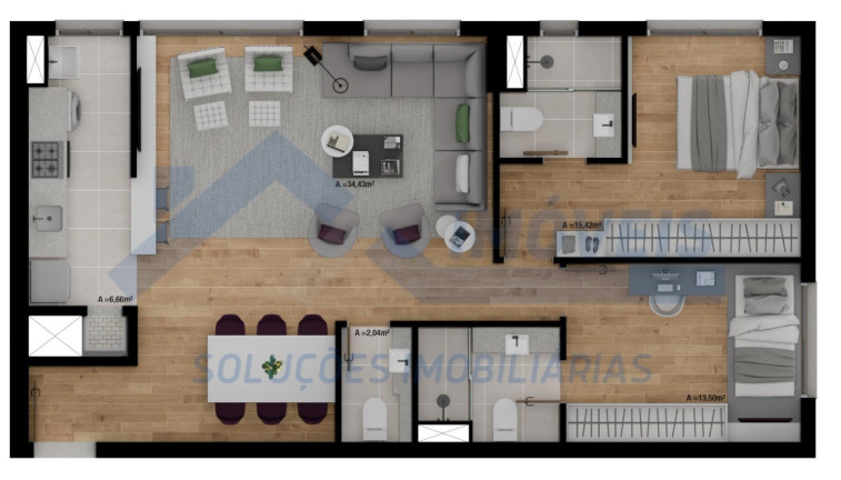 Imagem Imóvel com 1 Quarto à Venda, 46 m² em Passo Da Areia - Porto Alegre