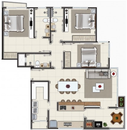 Imagem Imóvel com 3 Quartos à Venda, 110 m² em Alto Da Glória - Curitiba Imagem Imóvel com 3 Quartos à Venda, 110 m² em Alto Da Glória - Curitiba