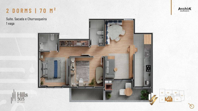 Imagem Apartamento com 2 Quartos à Venda, 71 m² em Barreiros - São José