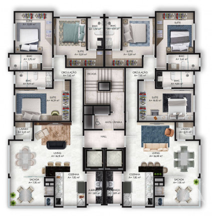 Imagem Apartamento com 3 Quartos à Venda, 123 m² em Meia Praia - Itapema Imagem Apartamento com 3 Quartos à Venda, 123 m² em Meia Praia - Itapema
