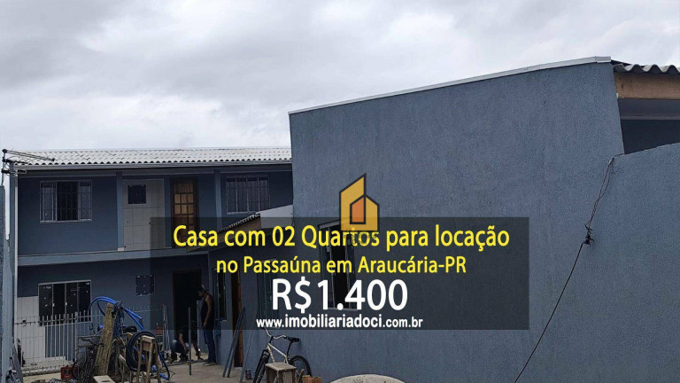 Casa com 2 Quartos para Alugar, 60 m² em Passauna - Araucária