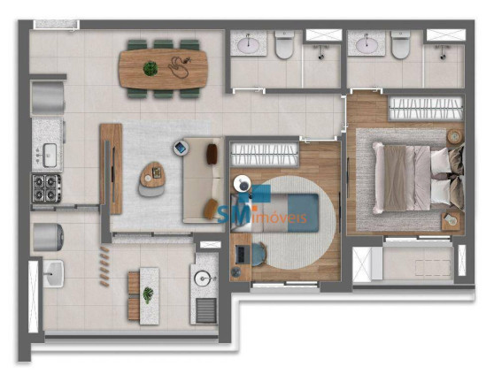 Imagem Apartamento com 2 Quartos à Venda, 61 m² em Granja Julieta - São Paulo Imagem Apartamento com 2 Quartos à Venda, 61 m² em Granja Julieta - São Paulo