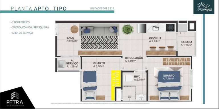 Imagem Apartamento com 2 Quartos à Venda, 44 m² em Sertãozinho - Matinhos
