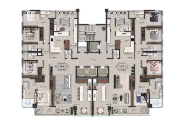 Imagem Apartamento com 3 Quartos à Venda, 92 m² em Perequê - Porto Belo