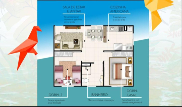 Apartamento com 2 Quartos à Venda, 43 m² em Jardim São José Leste - São José Dos Campos