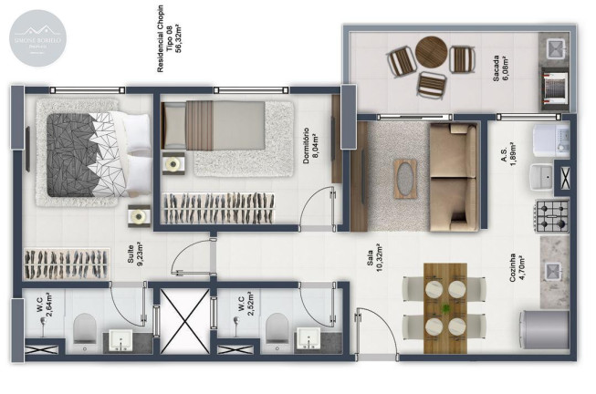 Imagem Apartamento com 2 Quartos à Venda, 57 m² em Boqueirão - Praia Grande