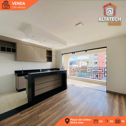 Apartamento com 3 Quartos à Venda, 126 m² em Elvira Dias - Poços De Caldas