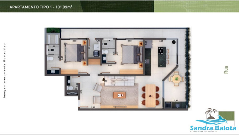 Imagem Apartamento com 2 Quartos à Venda, 84 m² em Itaguá - Ubatuba