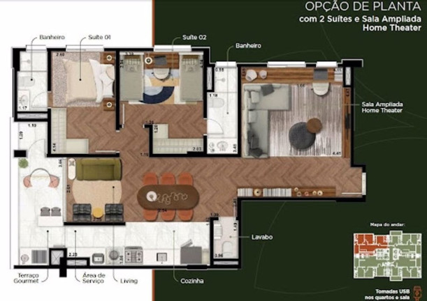 Imagem Apartamento com 2 Quartos à Venda, 69 m² em Alvinópolis - Atibaia