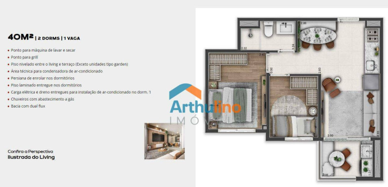 Imagem Apartamento com 2 Quartos à Venda, 40 m² em Vila Guilhermina - São Paulo