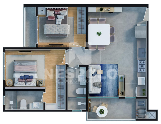 Imagem Apartamento com 1 Quarto à Venda, 65 m² em Dom Bosco - Itajai