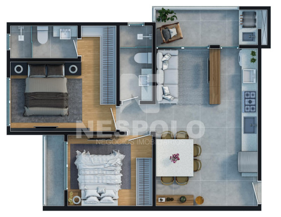 Imagem Apartamento com 1 Quarto à Venda, 65 m² em Dom Bosco - Itajai