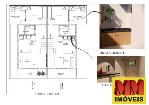 Imagem Casa de Condomínio com 2 Quartos à Venda, 71 m² em Peró - Cabo Frio Imagem Casa de Condomínio com 2 Quartos à Venda, 71 m² em Peró - Cabo Frio