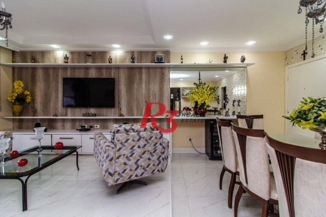 Imagem Apartamento com 3 Quartos à Venda, 121 m² em Campo Grande - Santos